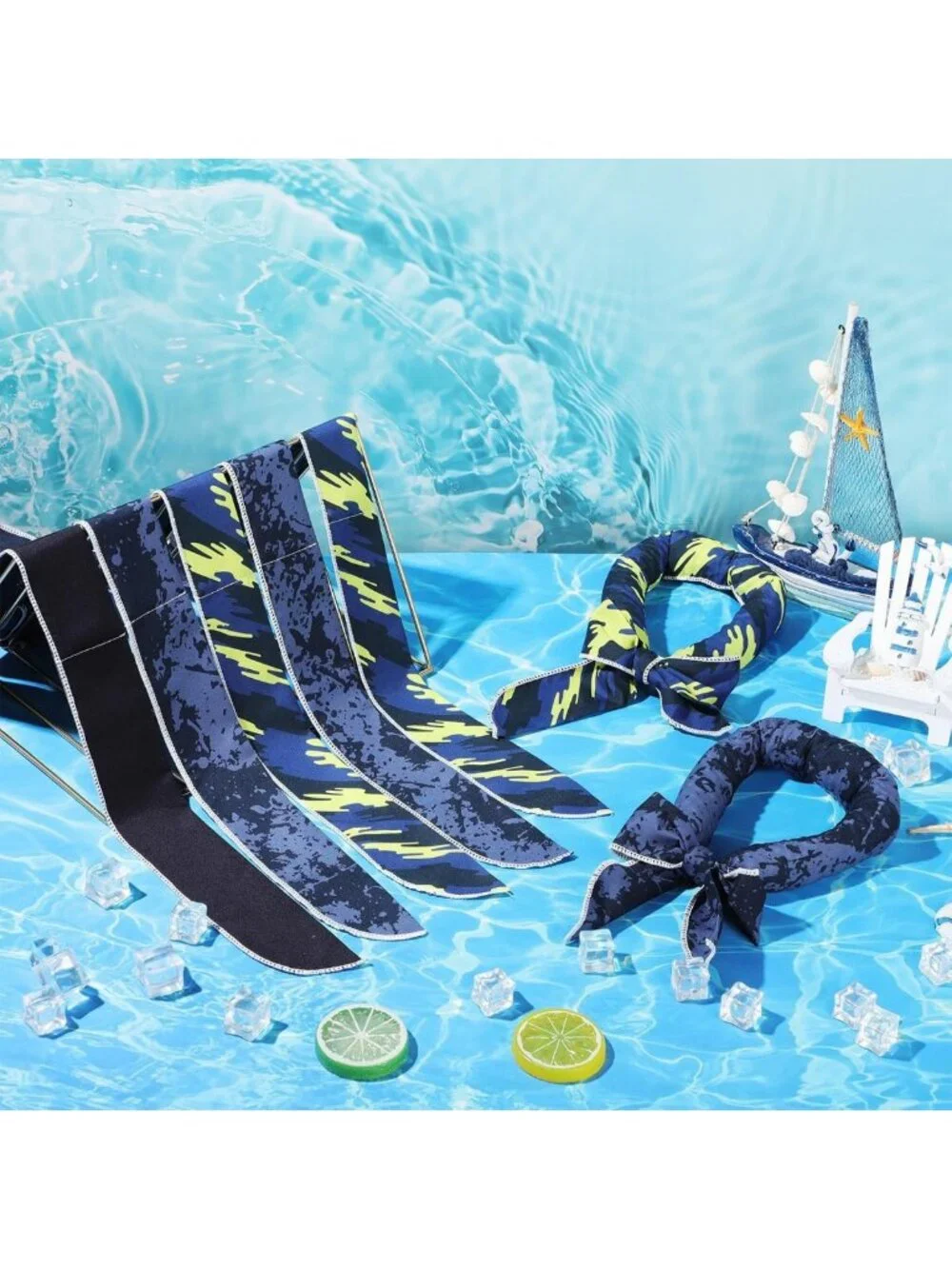36 Pcs Cooling Scarves & Neck Wraps - Ice Bandanas for Hot Weather Outdoor Use
